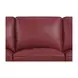 Camden Cranberry Leather 87" Sofa with Nailhead Trim
