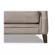 Camden Stone Leather 87" Sofa with Nailhead Trim
