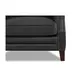 Camden Black Leather 87" Sofa with Nailhead Trim