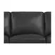 Camden Black Leather 87" Sofa with Nailhead Trim