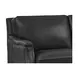 Camden Black Leather 87" Sofa with Nailhead Trim