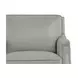 Camden Silver Leather 87" Sofa with Nailhead Trim