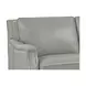 Camden Silver Leather 87" Sofa with Nailhead Trim