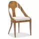 Arden White Upholstered Arm Chair
