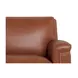 Sherwyn Nutmeg Leather Upholstered Accent Chair with Nailhead Trim
