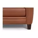 Sherwyn Nutmeg Leather Upholstered Accent Chair with Nailhead Trim