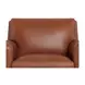 Sherwyn Nutmeg Leather Upholstered Accent Chair with Nailhead Trim