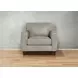 Sherwyn Stone Leather Upholstered Accent Chair with Nailhead Trim