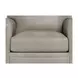 Sherwyn Stone Leather Upholstered Accent Chair with Nailhead Trim