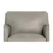 Sherwyn Stone Leather Upholstered Accent Chair with Nailhead Trim