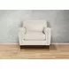 Sherwyn Vanilla Leather Upholstered Accent Chair with Nailhead Trim
