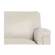 Sherwyn Vanilla Leather Upholstered Accent Chair with Nailhead Trim