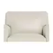 Sherwyn Vanilla Leather Upholstered Accent Chair with Nailhead Trim