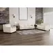 Sherwyn Vanilla Leather Upholstered Accent Chair with Nailhead Trim