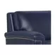 Sherwyn Navy Leather Upholstered Accent Chair with Nailhead Trim