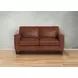 Sherwyn Pecan Leather 64" Loveseat with Nailhead Trim
