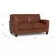 Sherwyn Pecan Leather 64" Loveseat with Nailhead Trim