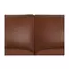 Sherwyn Pecan Leather 64" Loveseat with Nailhead Trim
