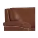 Sherwyn Pecan Leather 64" Loveseat with Nailhead Trim