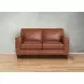 Sherwyn Nutmeg Leather 64" Loveseat with Nailhead Trim