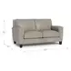 Sherwyn Stone Leather 64" Loveseat with Nailhead Trim
