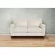 Sherwyn Vanilla Leather 64" Loveseat with Nailhead Trim
