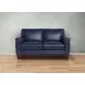 Sherwyn Navy Leather 64" Loveseat with Nailhead Trim