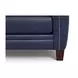 Sherwyn Navy Leather 64" Loveseat with Nailhead Trim