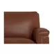 Sherwyn Pecan Leather 89" Sofa with Nailhead Trim