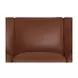 Sherwyn Pecan Leather 89" Sofa with Nailhead Trim