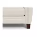 Sherwyn Vanilla Leather 89" Sofa with Nailhead Trim
