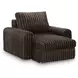 Chalmers Chocolate 50" Power Gliding Chaise with USB Charging