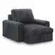 Chalmers Gunmetal 50" Power Gliding Chaise with USB Charging