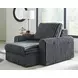Chalmers Gunmetal 50" Power Gliding Chaise with USB Charging