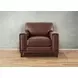 Halwyn Pecan Leather Upholstered Accent Chair