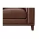 Halwyn Pecan Leather Upholstered Accent Chair