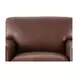 Halwyn Pecan Leather Upholstered Accent Chair