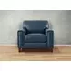 Halwyn Navy Leather Upholstered Accent Chair