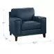 Halwyn Navy Leather Upholstered Accent Chair