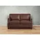 Camden Pecan Leather 61" Loveseat with Nailhead Trim