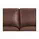 Camden Pecan Leather 61" Loveseat with Nailhead Trim