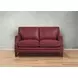 Camden Cranberry Leather 61" Loveseat with Nailhead Trim