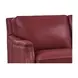Camden Cranberry Leather 61" Loveseat with Nailhead Trim