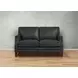 Camden Black Leather 61" Loveseat with Nailhead Trim