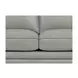 Camden Silver Leather 61" Loveseat with Nailhead Trim