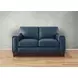 Halwyn Navy Leather 65" Loveseat