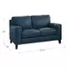 Halwyn Navy Leather 65" Loveseat