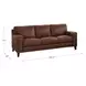 Halwyn Pecan Leather 89" Sofa