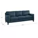 Halwyn Navy Leather 89" Sofa