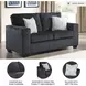 Altari Slate 62" Loveseat